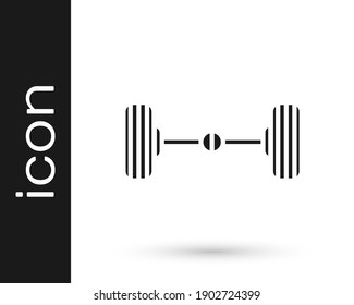 Grey Chassis car icon isolated on white background.  Vector Illustration