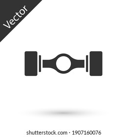 Grey Chassis car icon isolated on white background. Vector.