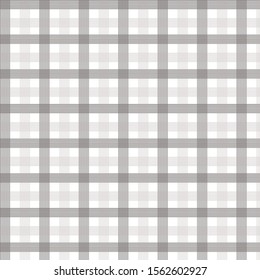 Grey check seamless pattern. Texture for plaid, tablecloths, clothes, shirts, dresses, paper, bedding, blankets, quilts and other textile products. Vector illustration EPS 10