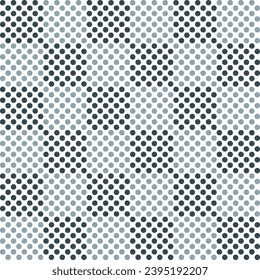 Grey checker pattern with dot inside. checker seamless pattern vector. checker pattern. Decorative elements, floor tiles, wall tiles, bathroom tiles, swimming pool tiles.