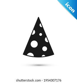 Grey Cheese icon isolated on white background.  Vector