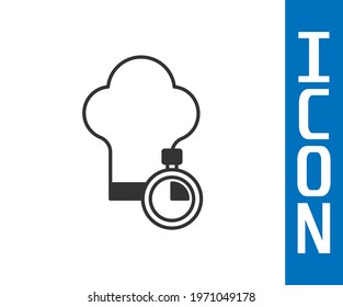 Grey Chef hat icon isolated on white background. Cooking symbol. Cooks hat.  Vector