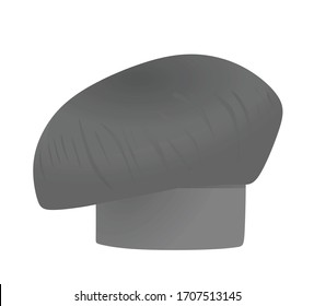 Grey chef hat. vector illustration