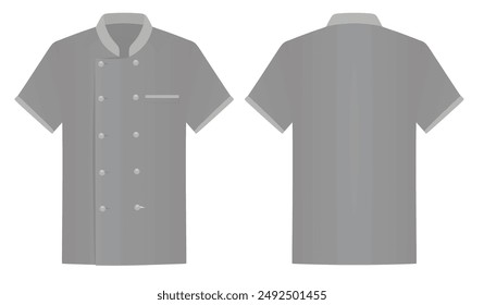 Grey  chef uniform. vector illustration