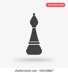 Grey chess figure icon illustration isolated vector sign symbol