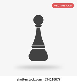 Grey chess figure icon illustration isolated vector sign symbol