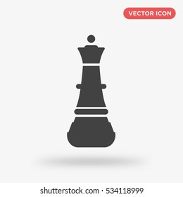 Grey chess figure icon illustration isolated vector sign symbol
