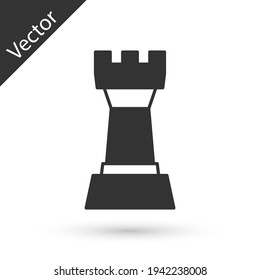 Grey Chess icon isolated on white background. Business strategy. Game, management, finance. Vector