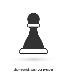 Grey Chess icon isolated on white background. Business strategy. Game, management, finance.  Vector