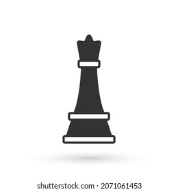 Grey Chess icon isolated on white background. Business strategy. Game, management, finance.  Vector