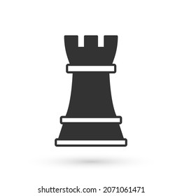 Grey Chess icon isolated on white background. Business strategy. Game, management, finance.  Vector