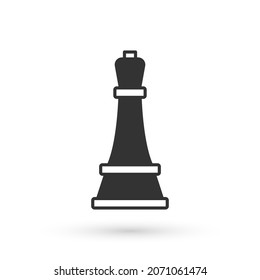 Grey Chess icon isolated on white background. Business strategy. Game, management, finance.  Vector