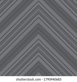 Grey Chevron diagonal striped seamless pattern background suitable for fashion textiles, graphics