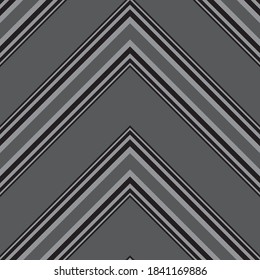 Grey Chevron diagonal striped seamless pattern background suitable for fashion textiles, graphics