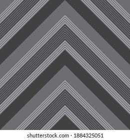 Grauer Chevron-diagonal gestreifter, nahtloser Muster-Hintergrund, geeignet für Modetextilien, Grafiken