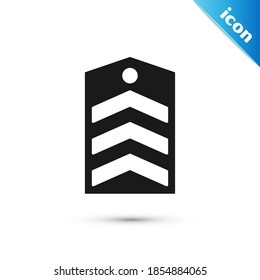Grey Chevron icon isolated on white background. Military badge sign.  Vector