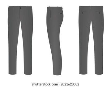 Grey chino pants. vector illustration