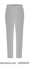 pantalones de chino gris. ilustración vectorial