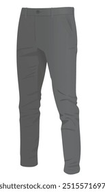 Grey chino pants. vector illustration