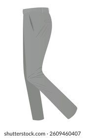Grey chino pants. vector illustration