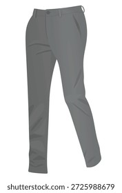 Pantalón chino gris. Ilustración vectorial