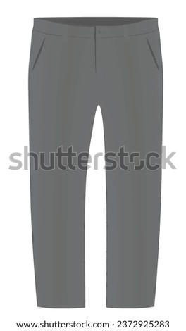 Grey  chino pants. vector illustration