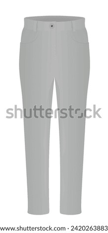 Grey  chino pants. vector illustration
