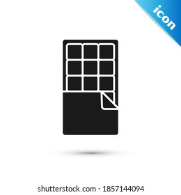 Grey Chocolate bar icon isolated on white background.  Vector