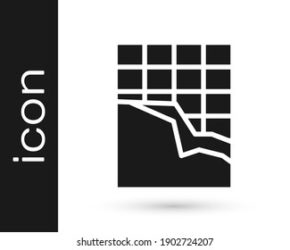 Grey Chocolate bar icon isolated on white background.  Vector Illustration