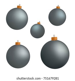 Grey Christmas decorations balls