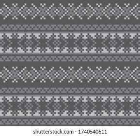 Grauer Weihnachtsmesse - Muster-Hintergrund für Modetextilien, Strickwaren und Grafiken