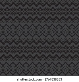 Gris Christmas justo fondo de patrón isle para textiles de moda, ropa de cama y gráficos