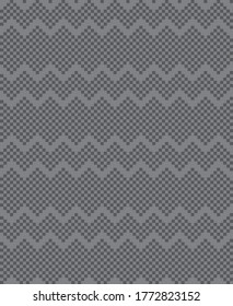 Grey Christmas fair isle pattern background for fashion textiles, knitwear and graphics