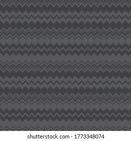 Grey Christmas fair isle pattern background for fashion textiles, knitwear and graphics