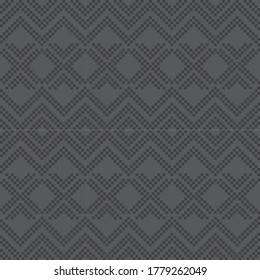 Grey Christmas fair isle pattern background for fashion textiles, knitwear and graphics