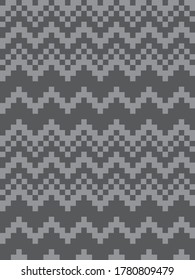 Grey Christmas fair isle pattern background for fashion textiles, knitwear and graphics