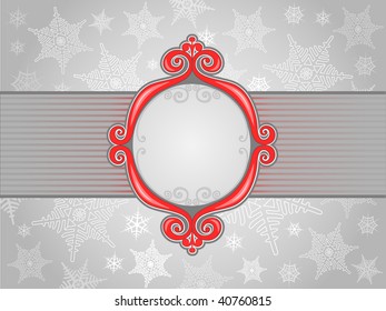 Grey christmas frame