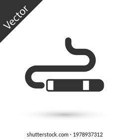 Grey Cigar icon isolated on white background.  Vector