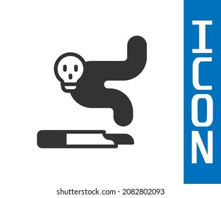 Grey Cigarette icon isolated on white background. Tobacco sign. Smoking symbol.  Vector