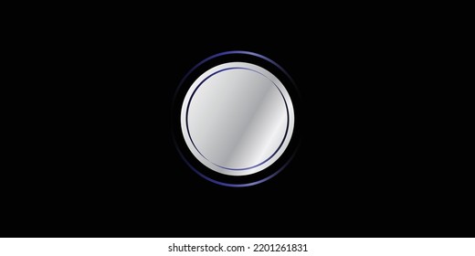 Grey circle with blue abstract background