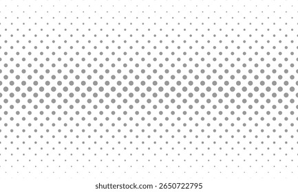 Grey circle halftone pattern background. Vector Illustration.	