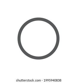 Grey circle icon vector design on white background
