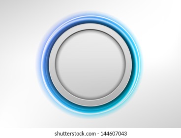 grey circle on the blue round