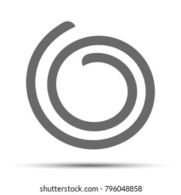 Grey circle and spiral logo