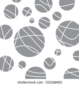 Grey circles and white lines background