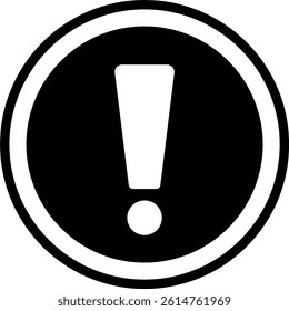 Grey Circular Caution Sign Art