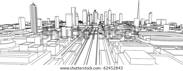 Grey City Stock Vector (Royalty Free) 62452843