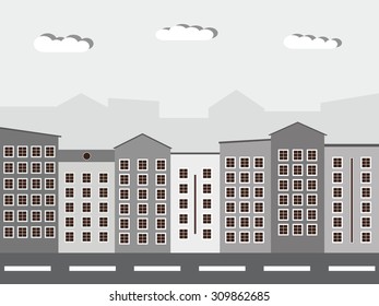 Grey City Concept Stock Vector (Royalty Free) 309862688 | Shutterstock