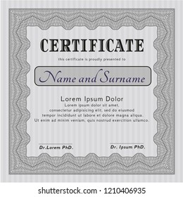 Grey Classic Certificate template. Customizable, Easy to edit and change colors. Easy to print. Beauty design. 