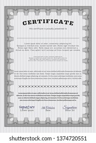 Grey Classic Certificate template. Superior design. Detailed. Printer friendly. 